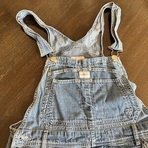 Vintage Calvin Klein Bib Overalls Shorts Jeans Denim Womens Small